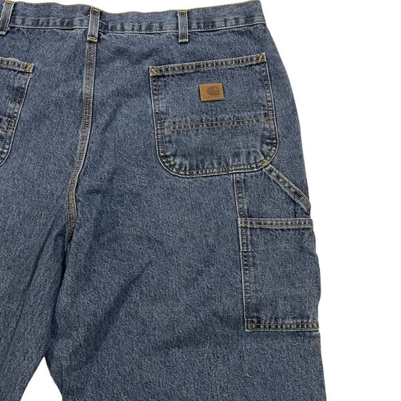 Carhartt Mens Carpenter Denim Jeans Original Dungaree Fit #14806 Pants 40x30 - Picture 7 of 16